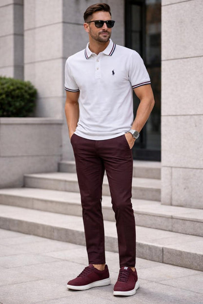 Ensemble Lacoste et pantalon